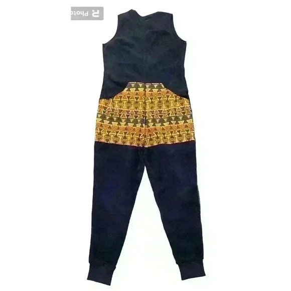 Patagonia limited edition synchilla vision quest  jumpsuit overalls navy Aztec - Picture 4 of 11